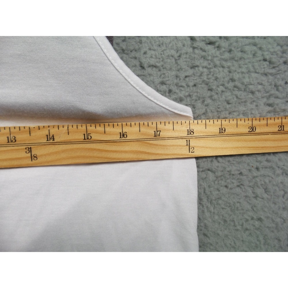 Alo Yoga Top Womens Size Large White Gray Current Tank Built-In Bra Stretch‎ NWT - Picture 8 of 12